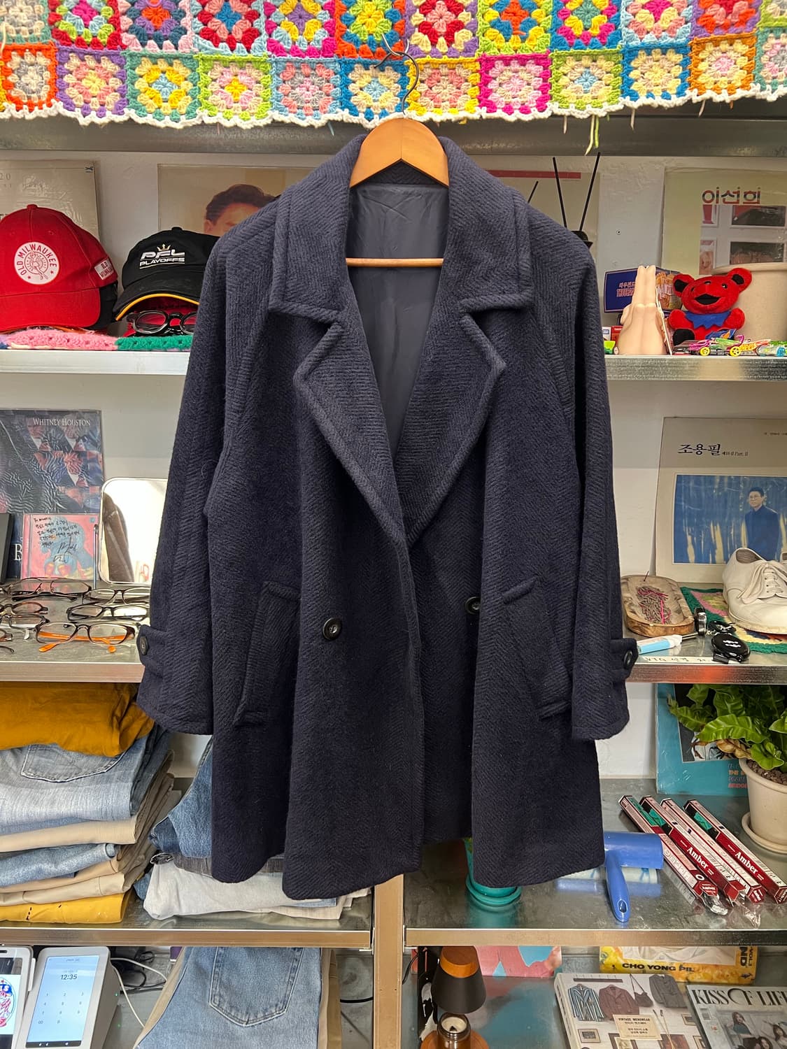 LautrÉamont Wool 100% Navy Oversized Coa 상품이미지1