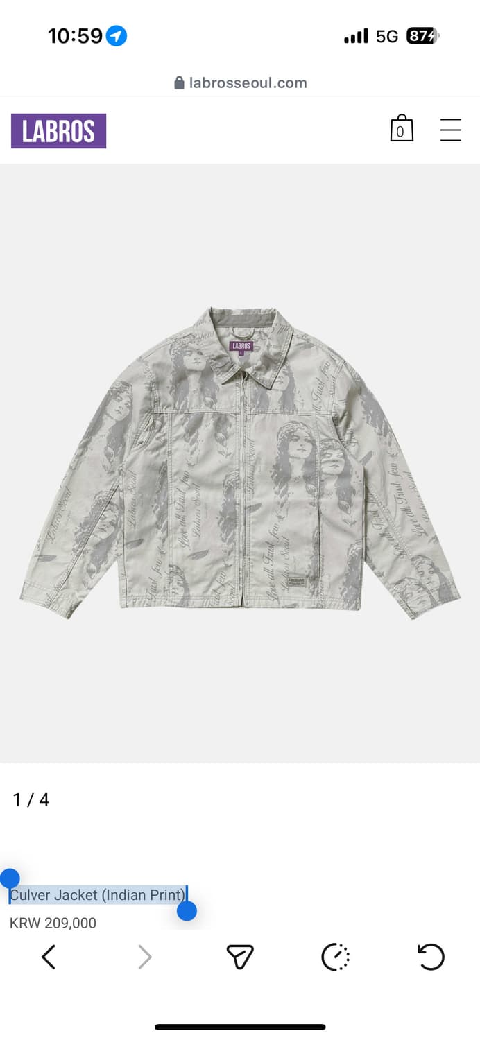 구매) 라브로스 자켓 Culver Jacket (Indian Print) 상품이미지1