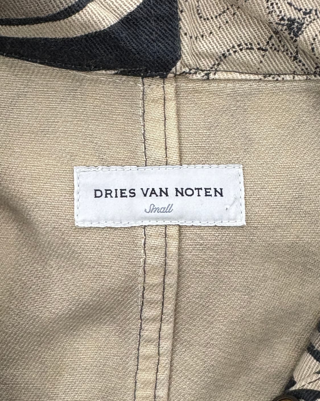 드리스 반 노튼 16AW 브라운 사이키델릭 프린팅 데님 코트 상품이미지7