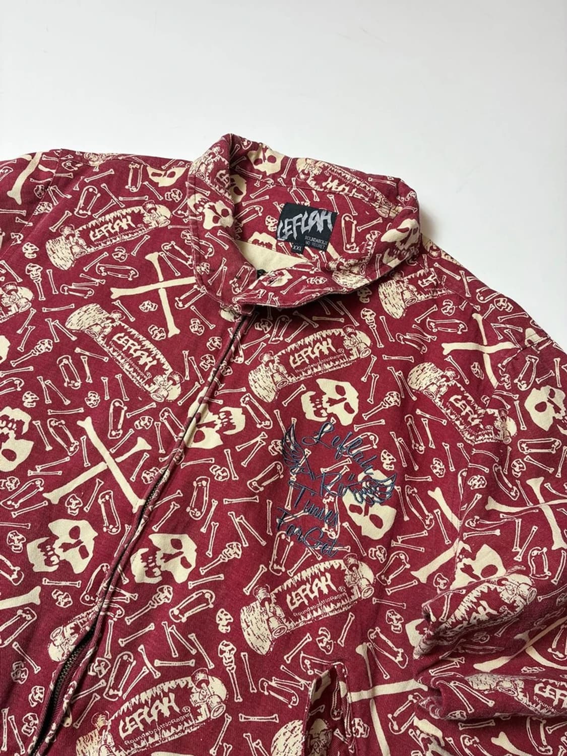 레프라 Leflah 스컬 패턴 하와이안 워크 자켓 PN8878 상품이미지2