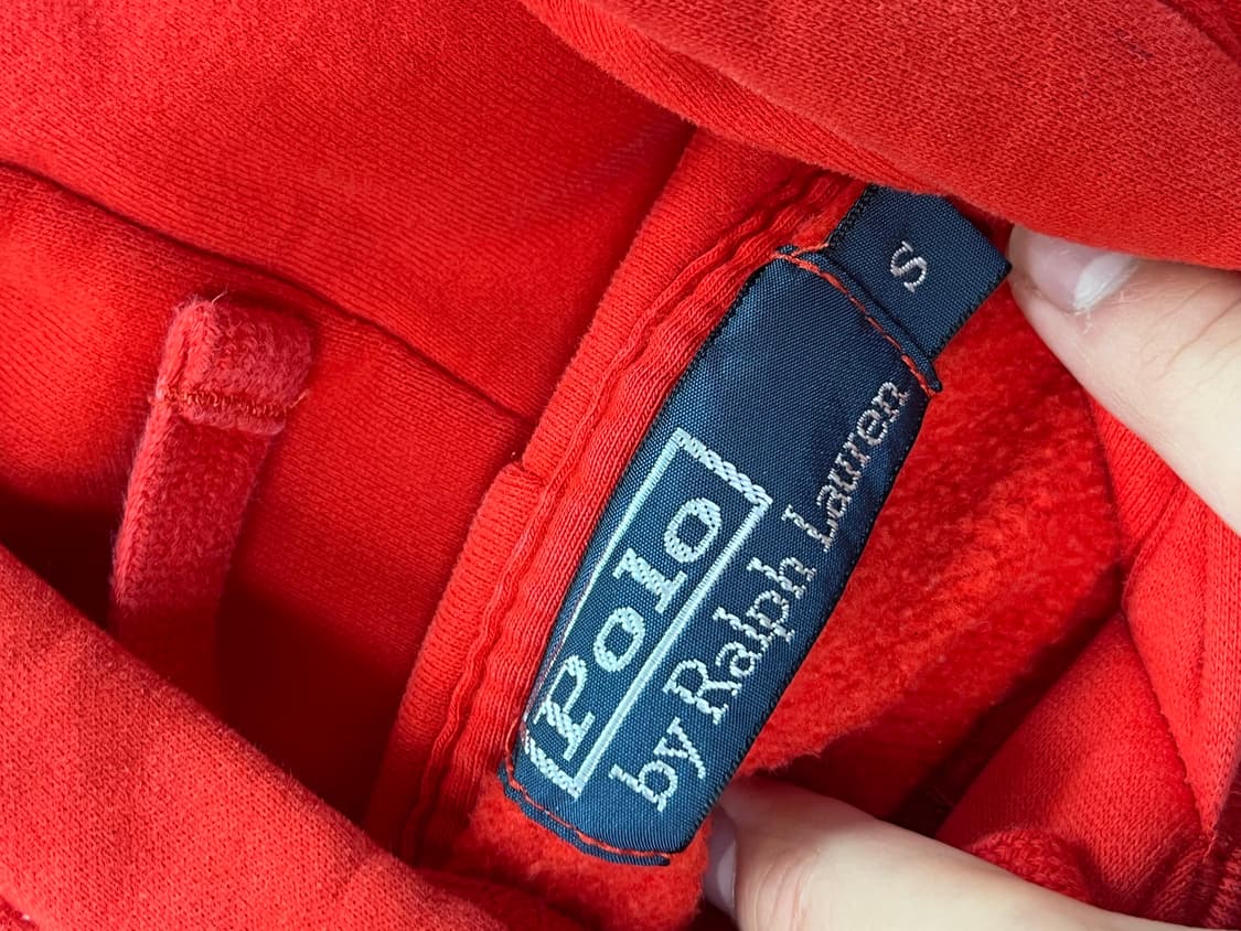 폴로 랄프로렌 레드오렌지 후드티 s 상품이미지6