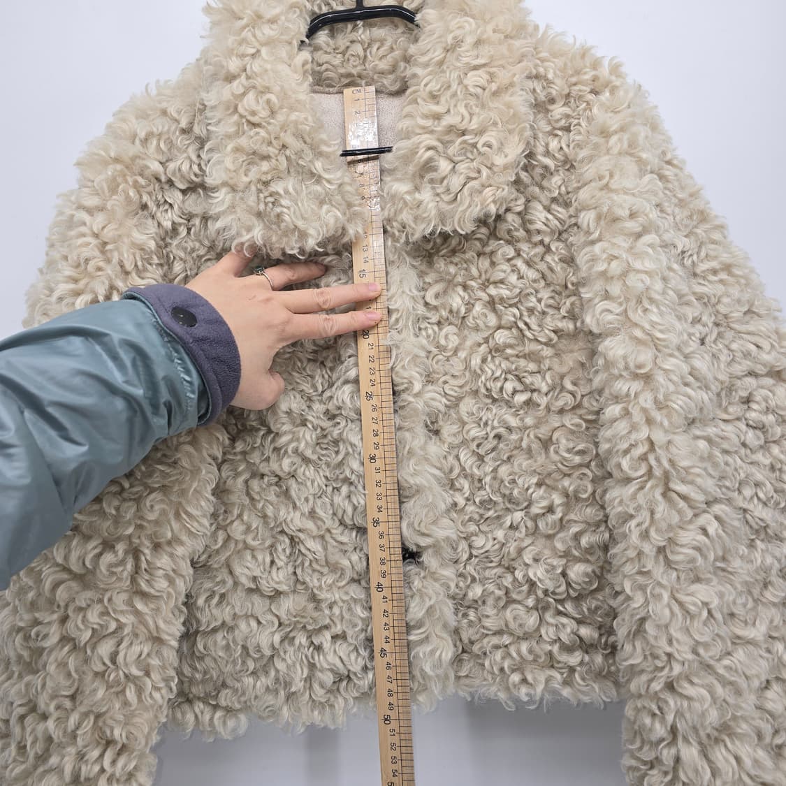 뽀글이 숏 자켓 아이보리 상품이미지5