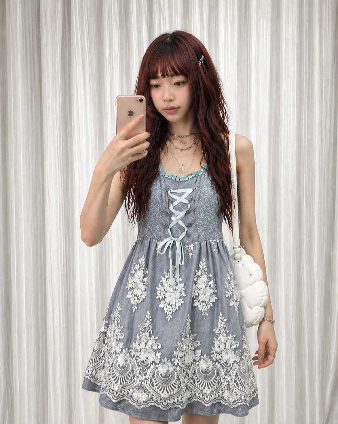 소라색 아일릿 원피스 🦋 상품이미지1