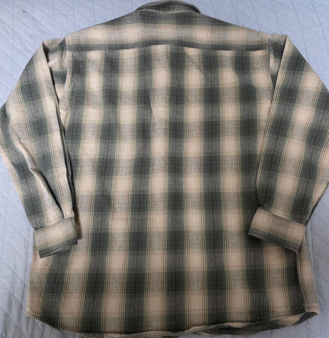 [L] 00s 세인트 존스 베이 빈티지 플란넬 체크 셔츠 베이지/블랙 상품이미지4