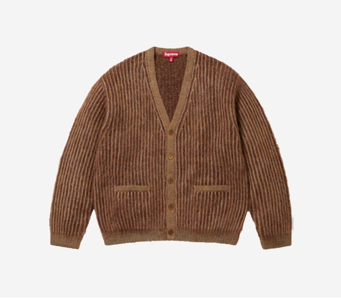 Supreme 2-Tone Mohair Cardigan Light Bro 상품이미지1