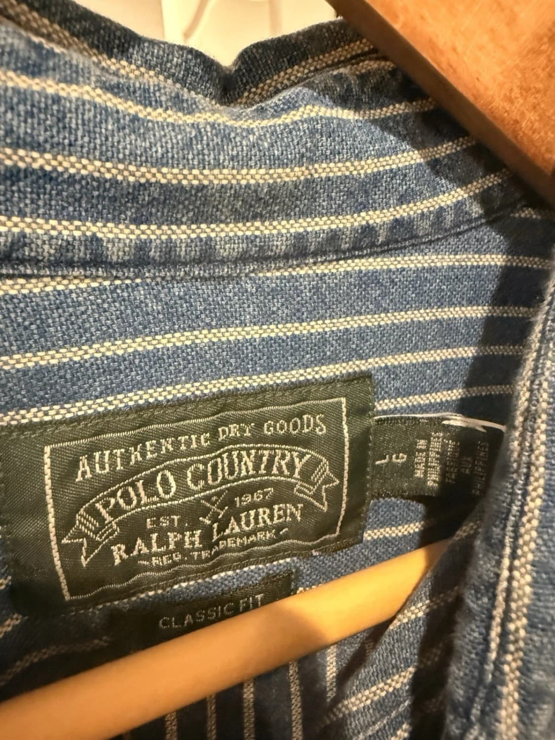 L 폴로 랄프로렌 인디고 스트라이프 워크셔츠 상품이미지3