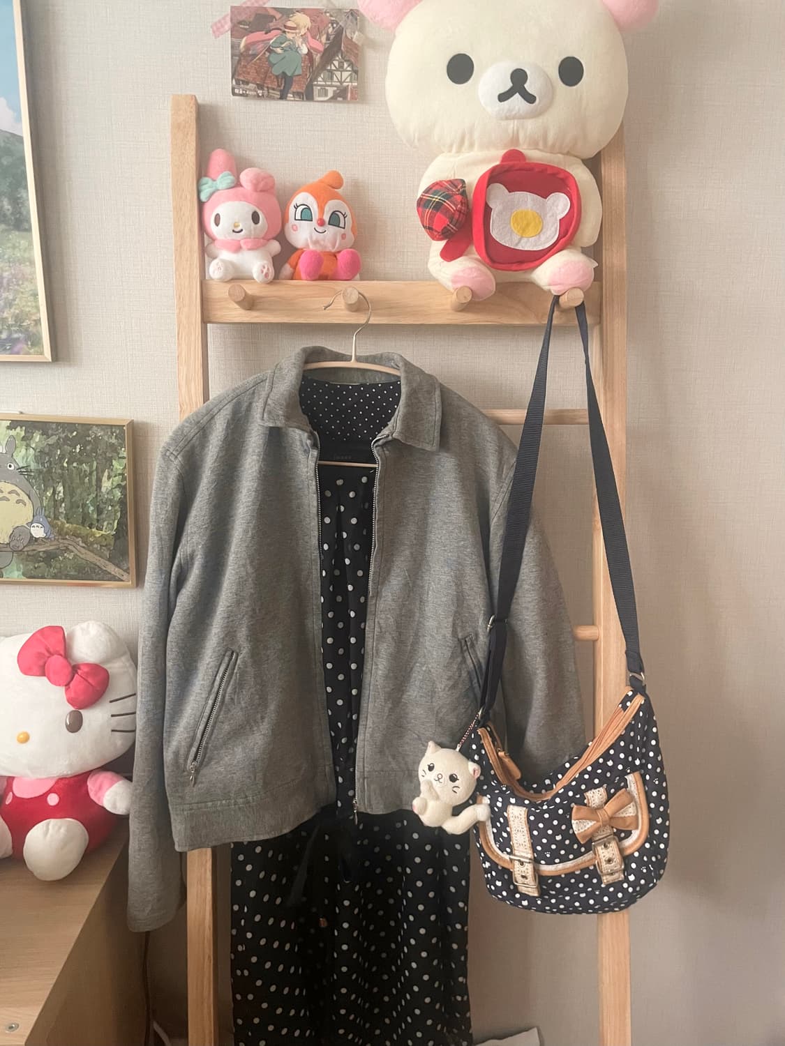 모리걸 빈티지 도트 그레이 set 🩶💙 상품이미지1