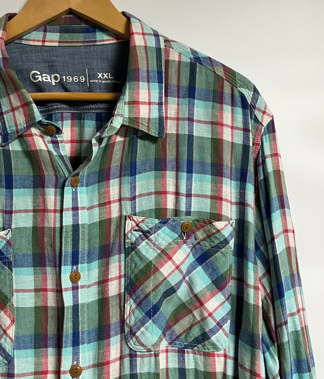 공용 갭 GAP 빈티지 체크 셔츠 남방 2XL 상품이미지4