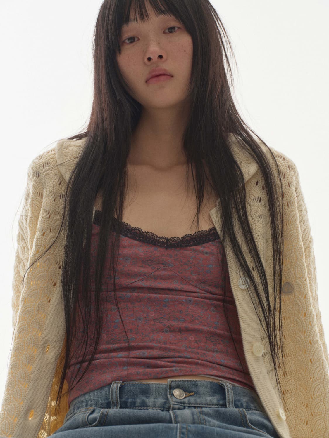 COYSEIO WAVE KNIT CARDIGAN IVORY 상품이미지3