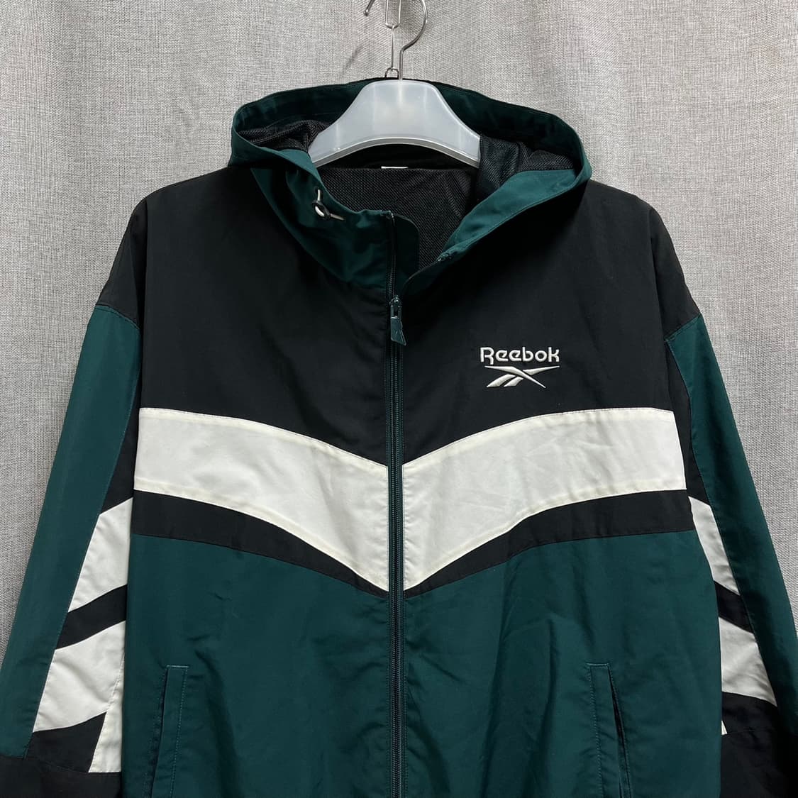 [M/오버핏] 리복 Reebok 후드 바람막이 집업 자켓 상품이미지3