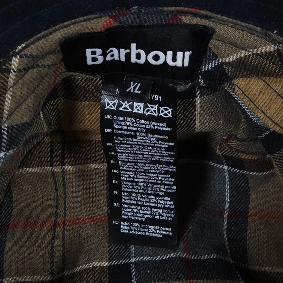 XL)Barbour 바버 왁스 버킷햇 네이비 상품이미지6