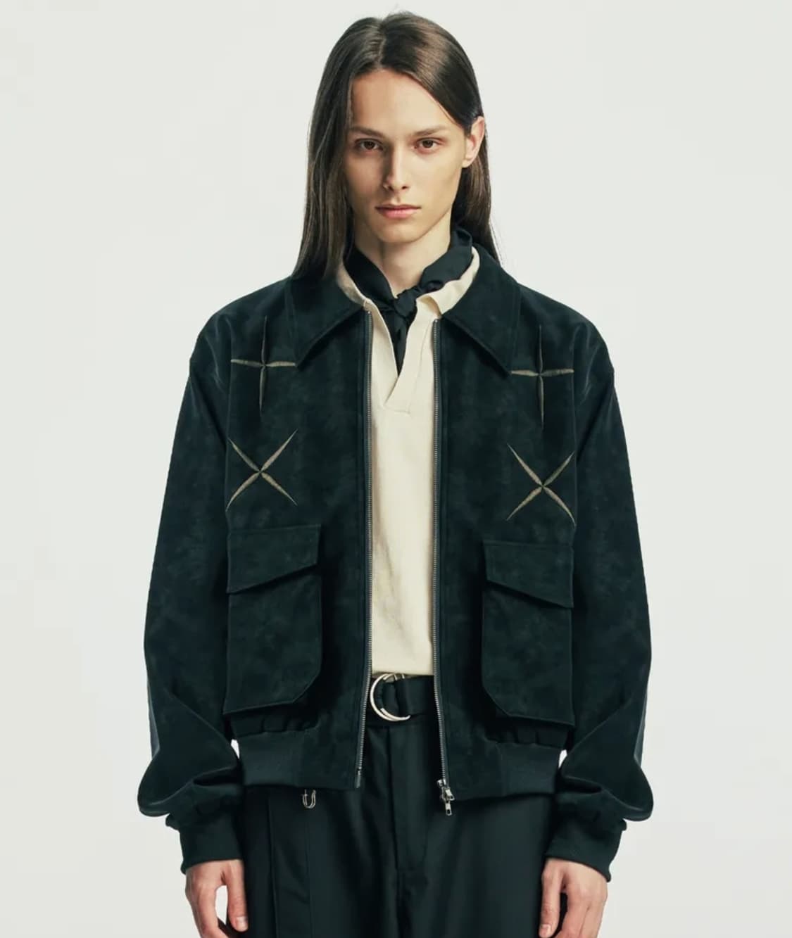 SSY 이스트 스타 스웨이드 블루종 블랙 상품이미지3