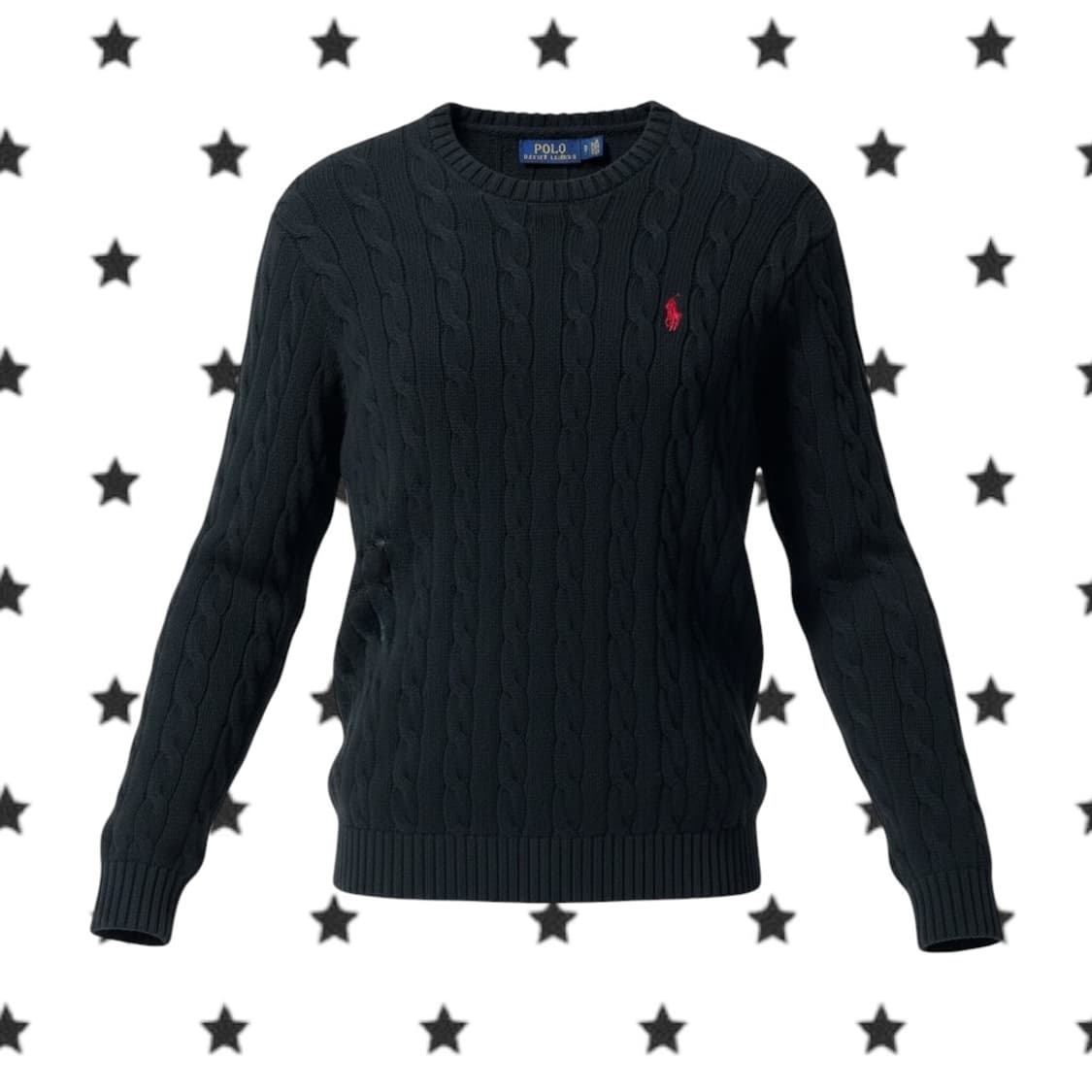 신형 폴로 랄프로렌 블랙 꽈배기 면니트 상품이미지1