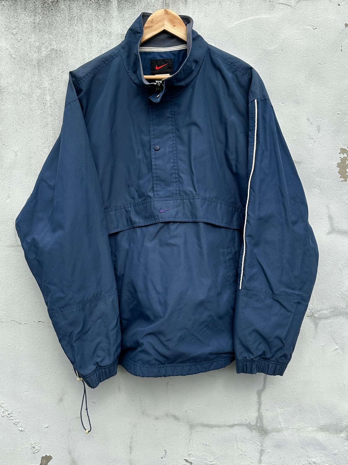 [XL] 00s 나이키 네이비톤 스우시 아노락 바람막이 빈티지 자켓 상품이미지1