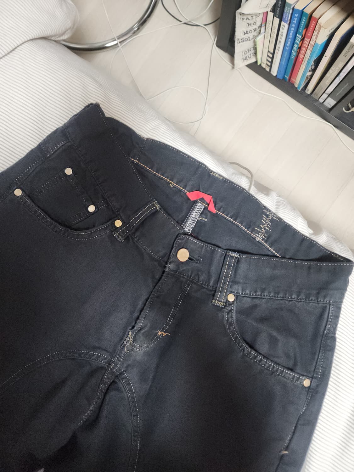 edwin black stitch detail cotton pants 상품이미지3