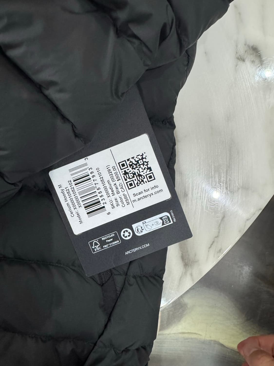 아크테릭스 세륨 후디 블랙 m 새상품 상품이미지2