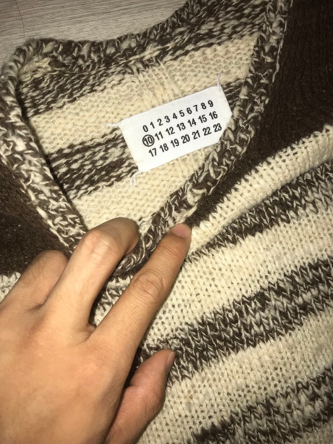 00’s Martin Margiela wool stripe knit 상품이미지2
