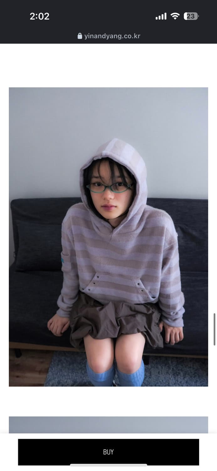 인앤양 Brushed hoodie, light purple 상품이미지1