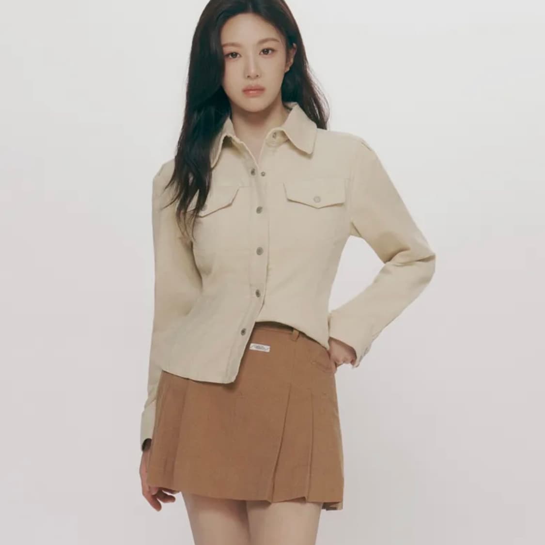 마리떼프랑소와저버 플리츠 스커트 베이지 상품이미지2