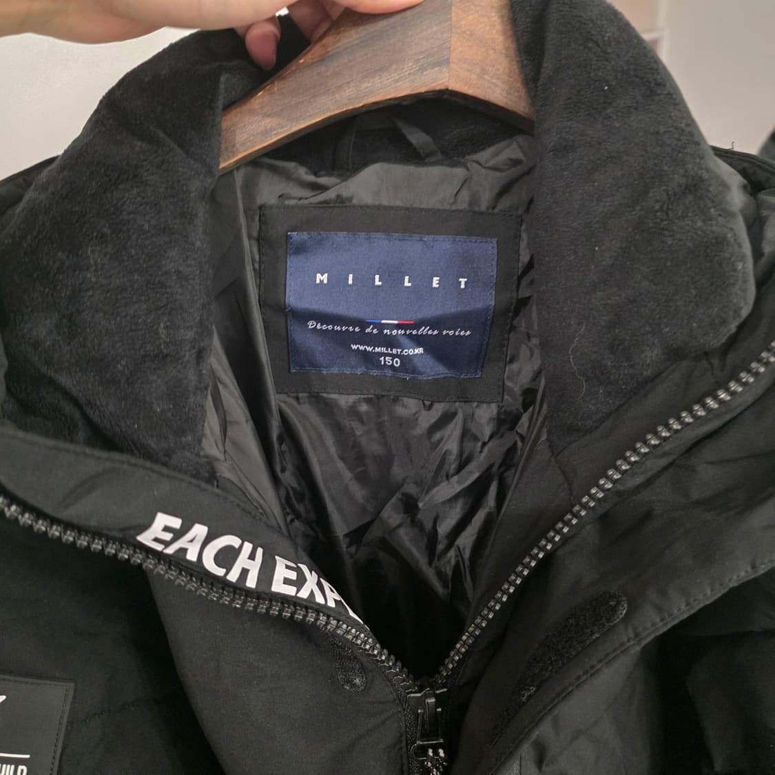 밀레 블랙 롱패딩 후드 패딩 점퍼 150 상품이미지6