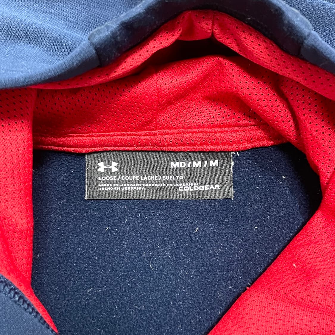 언더아머 시그니처로고 네이비 플리스 후드티셔츠 남성M 상품이미지3