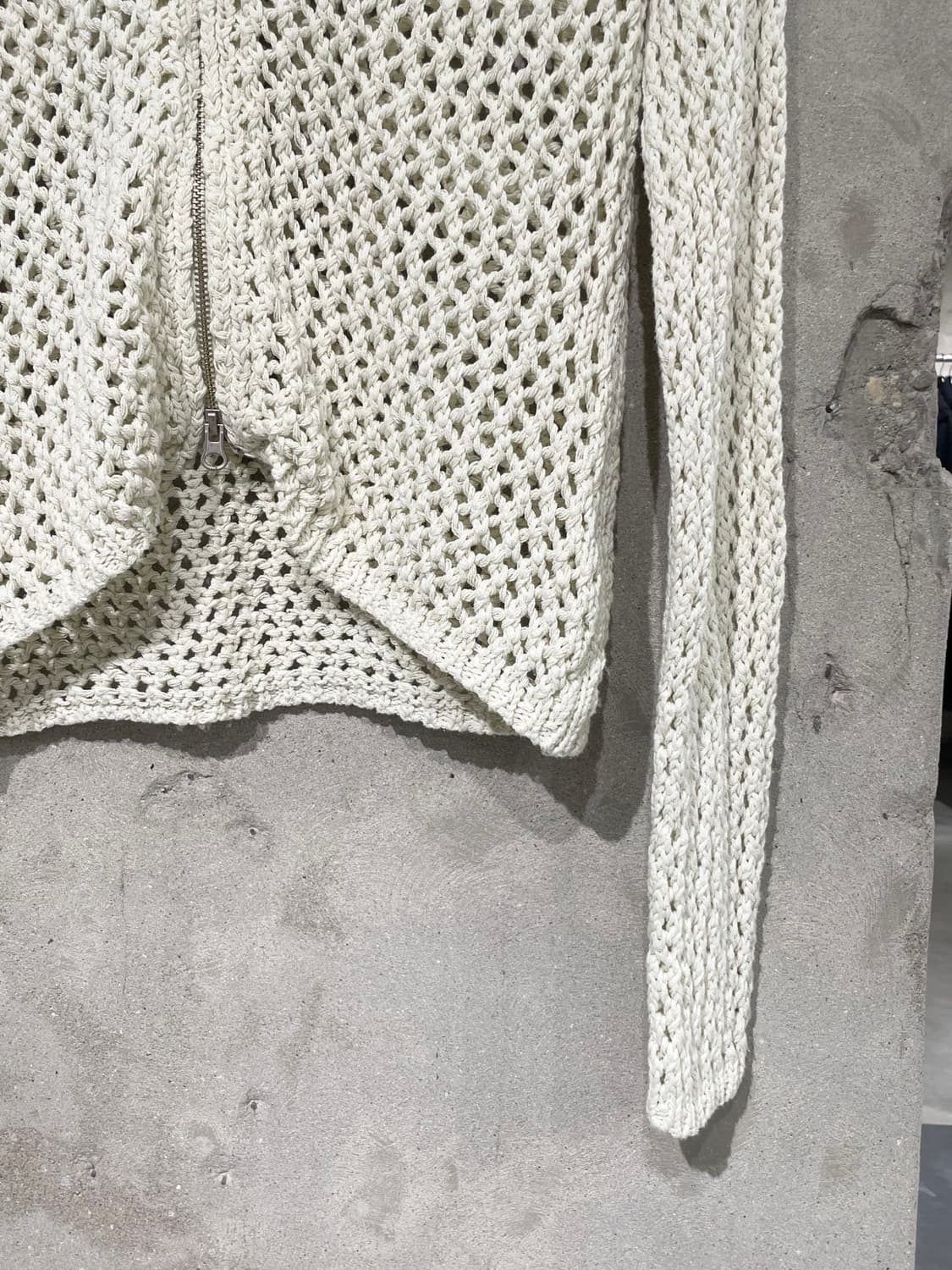 더 오픈 프로덕트 아이보리 크로셰 투 웨이 집업 가디건 상품이미지5