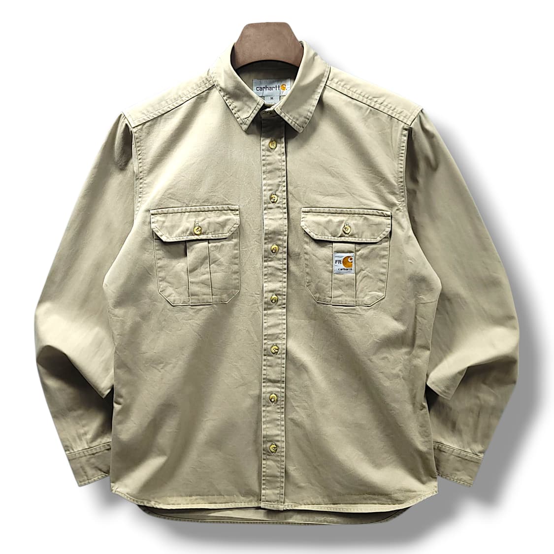 [M] 칼하트 베이지 투포켓 긴팔 워크셔츠 상품이미지1