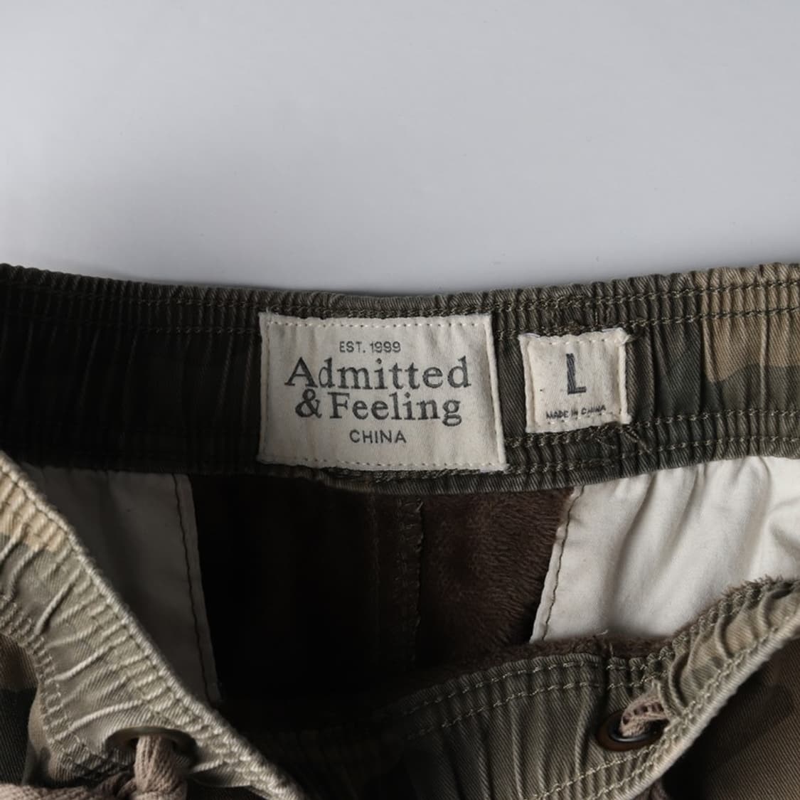 Admitted Feeling 카모플라쥬 코튼 카고 조거 팬츠 L 상품이미지6