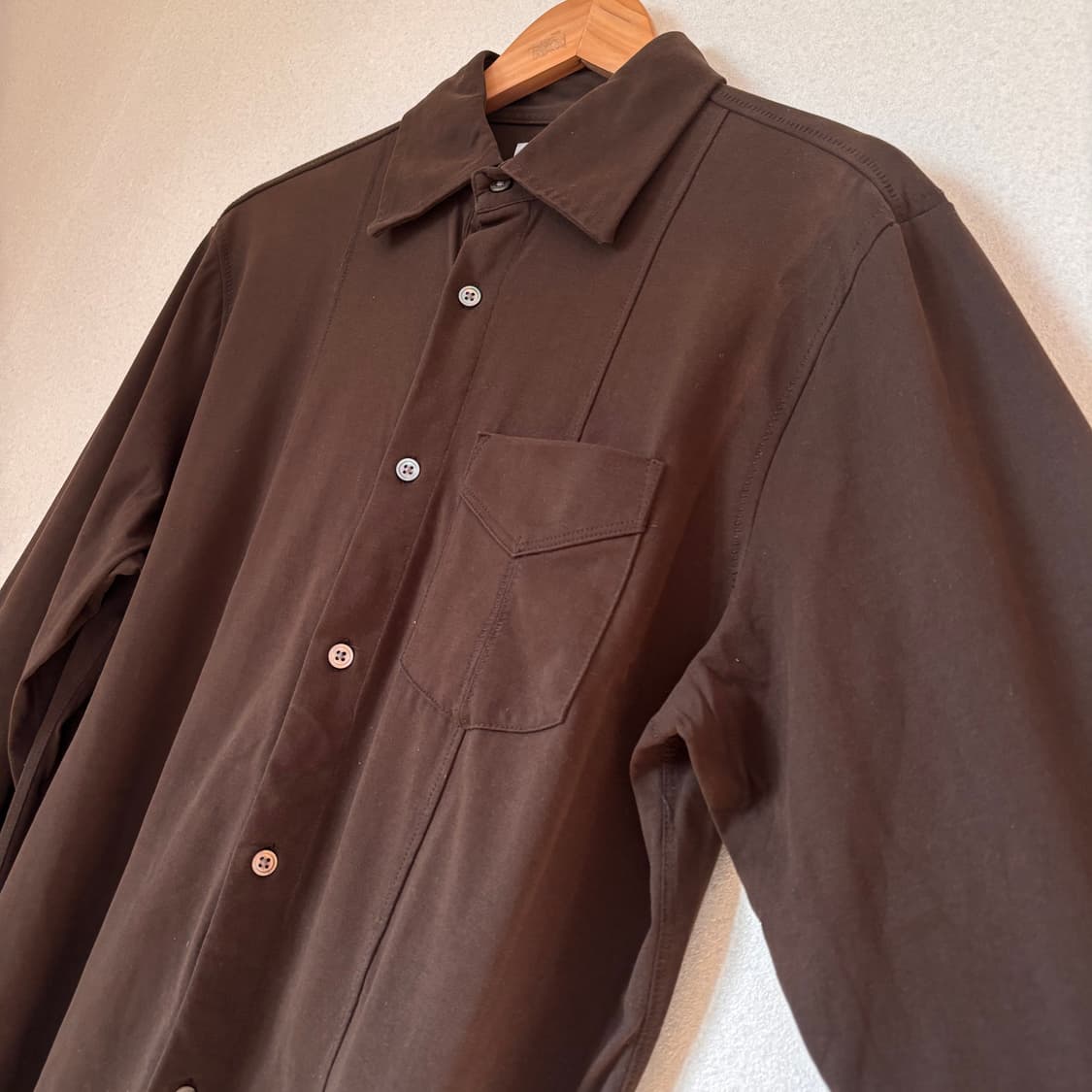 바나나 리퍼블릭 M 100 솔리드 브라운 셔츠 변색 하자 상품이미지7