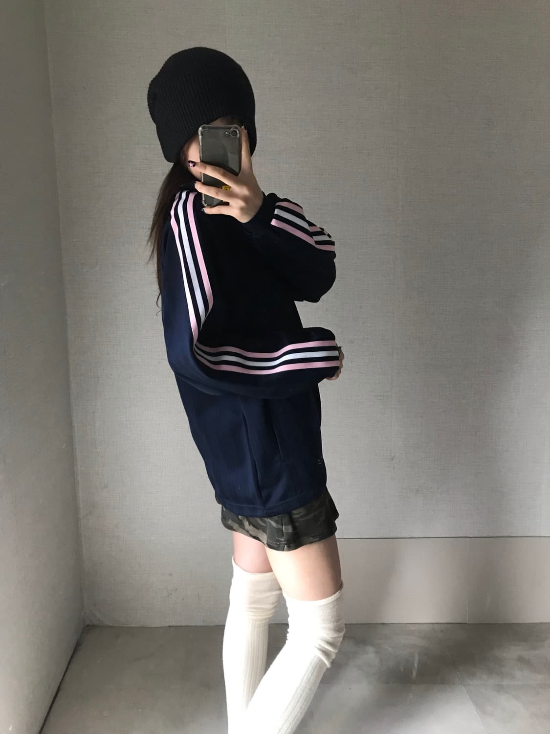 아디다스 네이비 핑크 빅로고 져지 상품이미지4