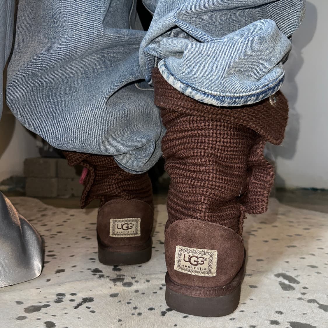 00s 브라운 니트 어그 카디 부츠 상품이미지6