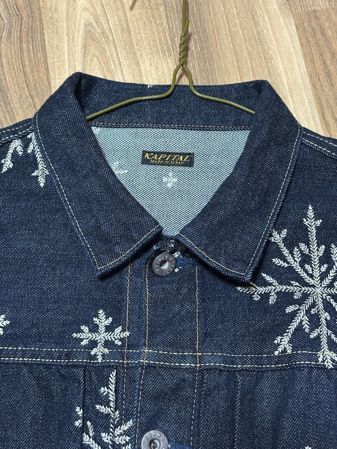 Kapital 14oz 눈꽃 자수 청자켓 Size 2 상품이미지3