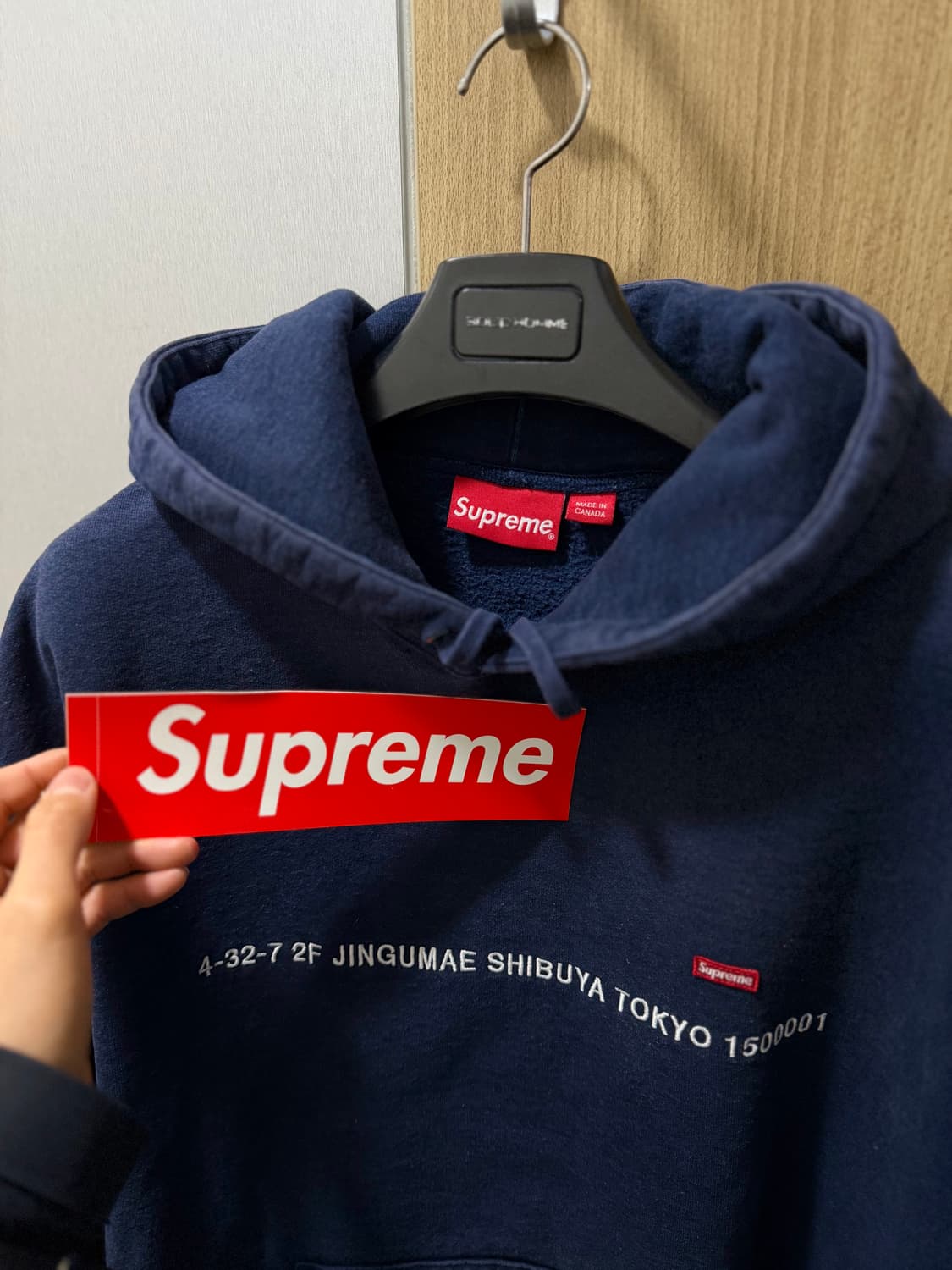 슈프림 [정품] 시부야.도쿄 (시세 31만) 한정판 미니 박스로고 후드L 상품이미지1