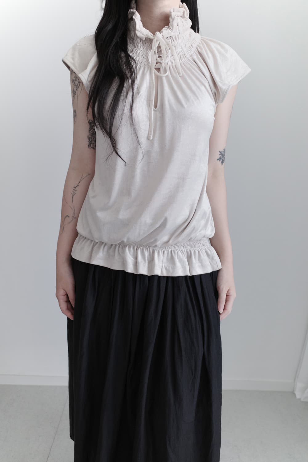 velvet shirring blouse 상품이미지4