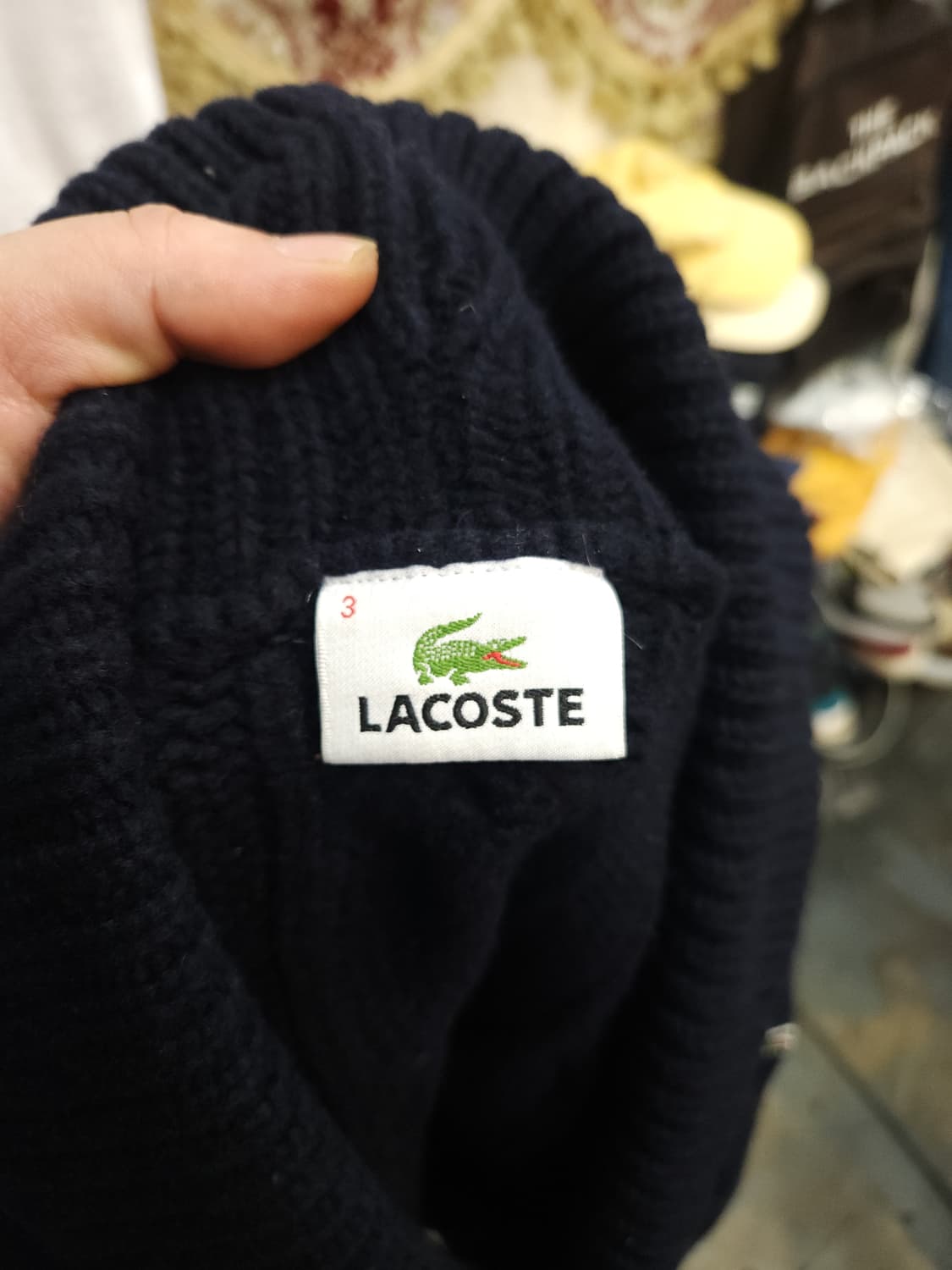 라코스테 네이비 숄카라 울 꽈배기 니트 가디건

 상품이미지5