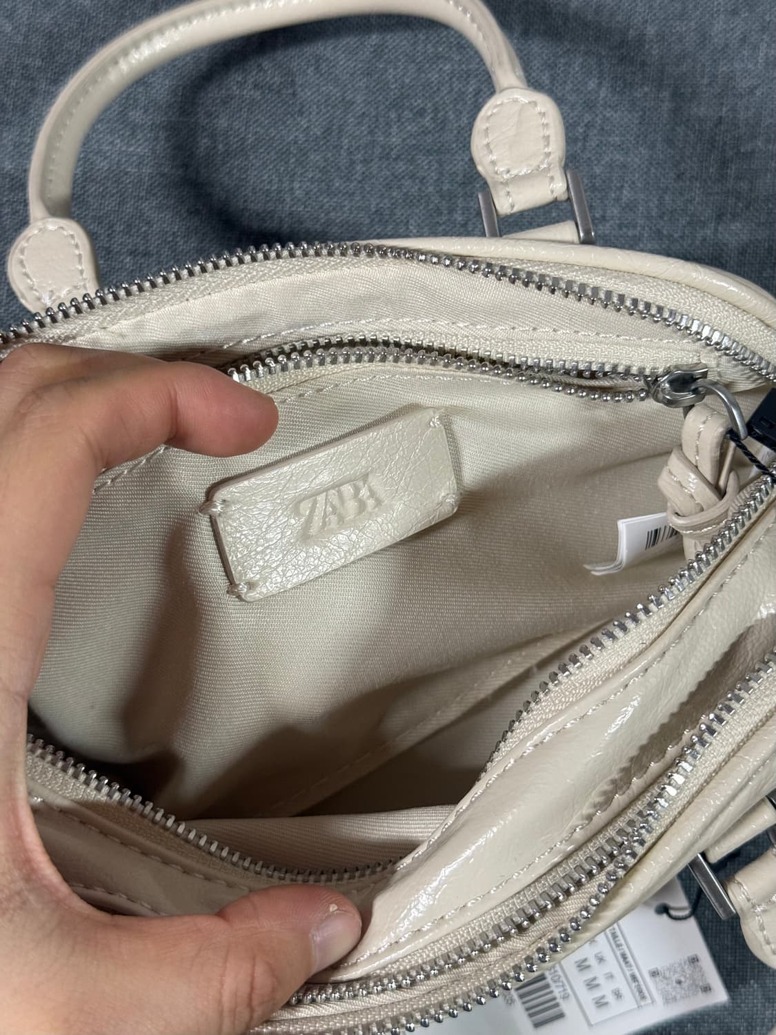 새상품) 자라 아이보리 미니 숄더백 상품이미지4