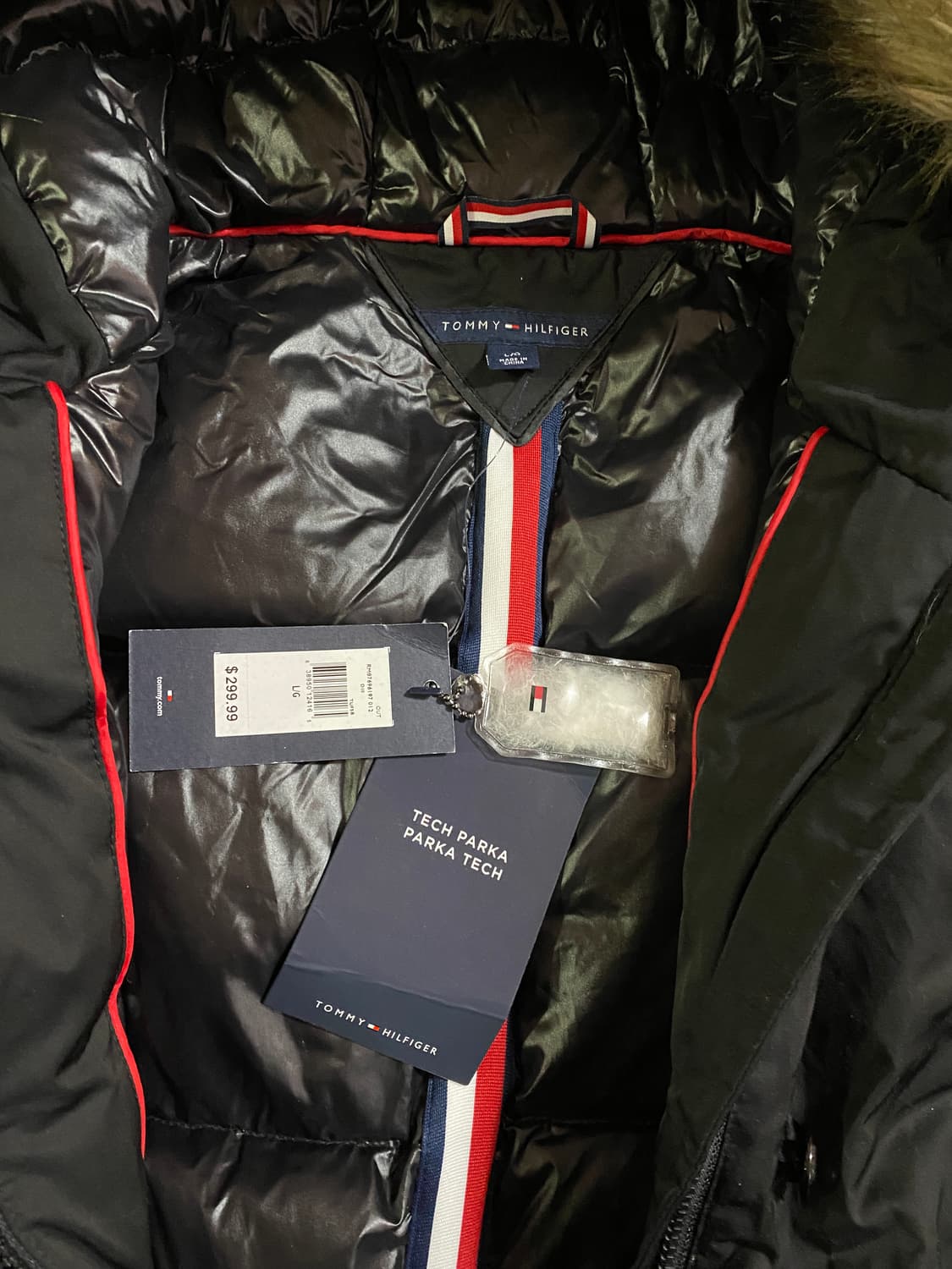 (새상품) 공용 타미힐피거 Tech Parka 블랙 다운 롱파카 상품이미지2