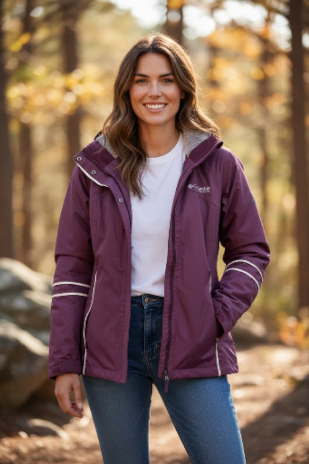 콜롬비아 여성 자켓 M 퍼플 Omni-Heat 상품이미지2