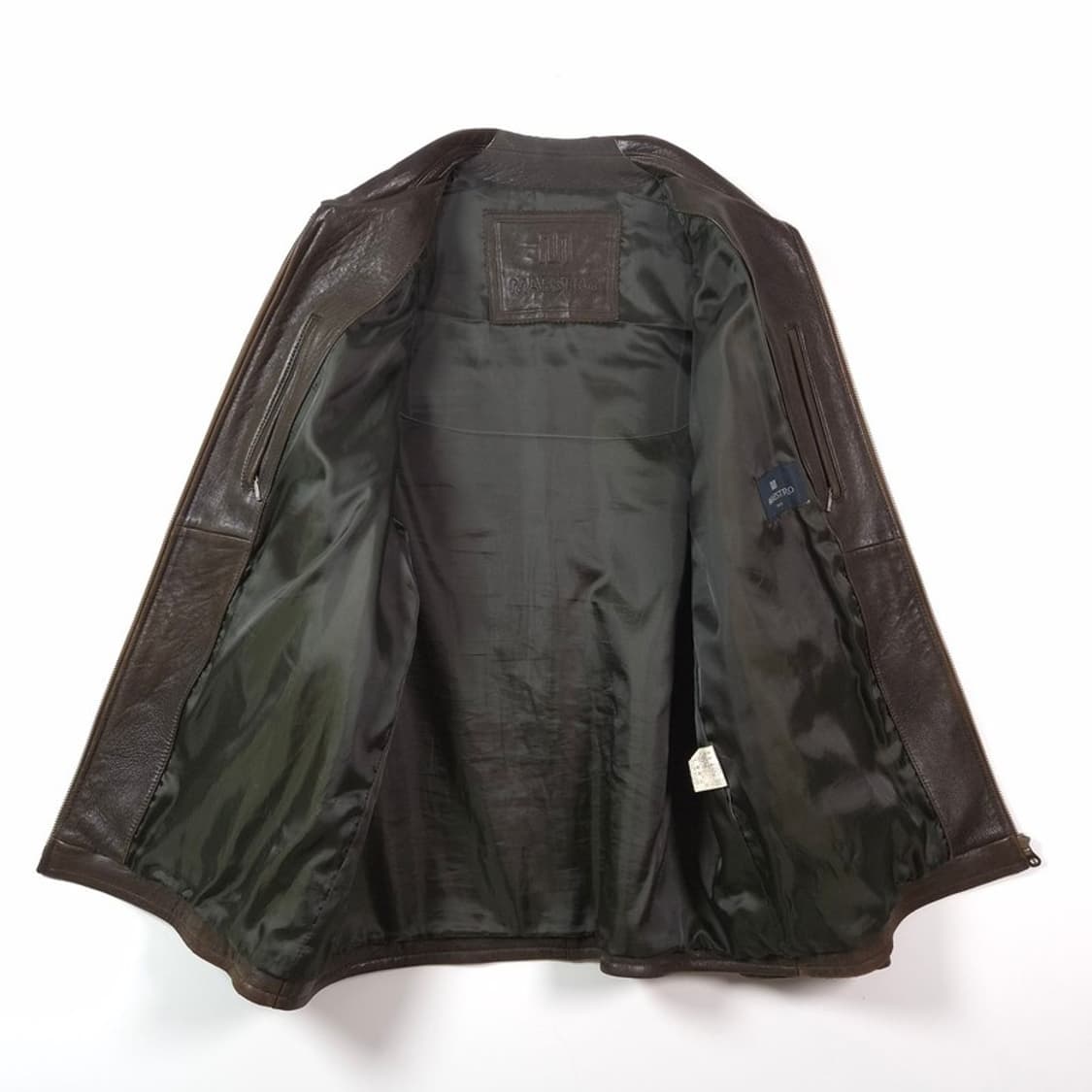 마에스트로 빈티지 다크브라운 리얼 램스킨 자켓 L 상품이미지5