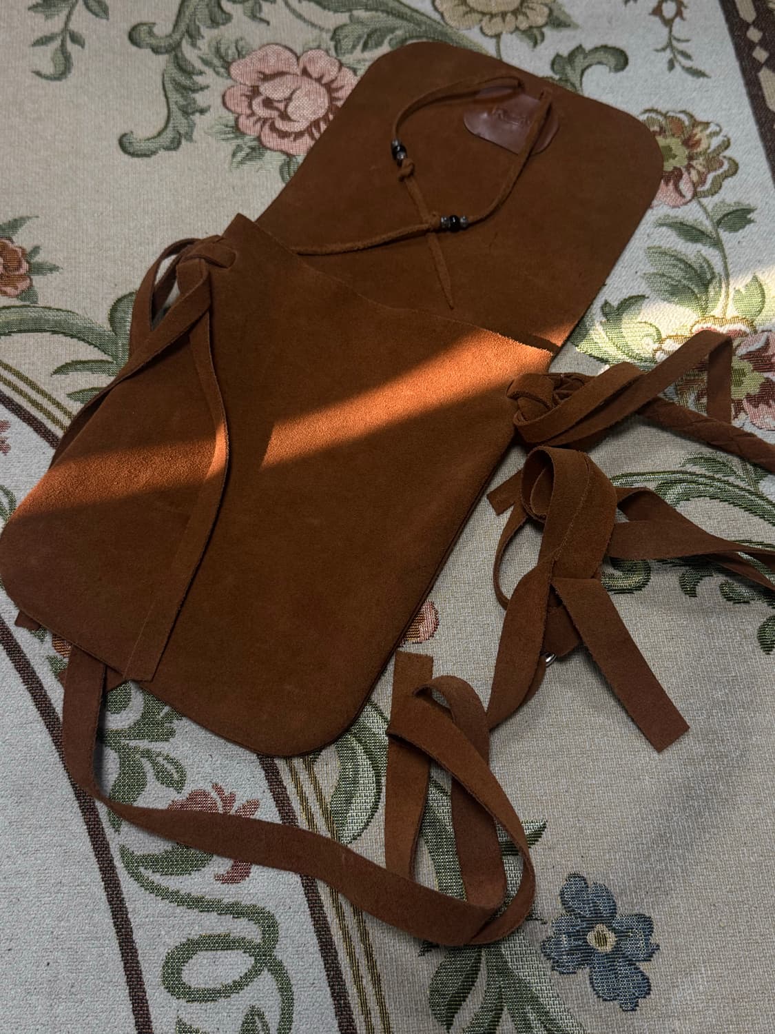 Rendo 렌도 스웨이드백 브라운 착샷o 상품이미지4