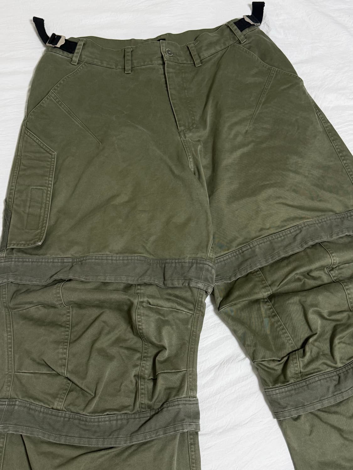 파아카이브 파프롬왓 레이어드 팬츠 올리브 3사이즈 상품이미지1