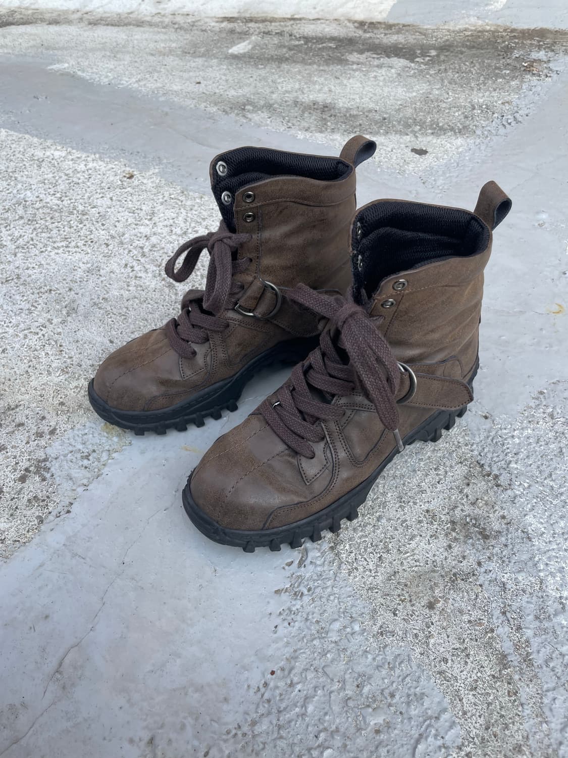 negativethree 네거티브쓰리 엔지니어 부츠 스니커즈 브라운 상품이미지7