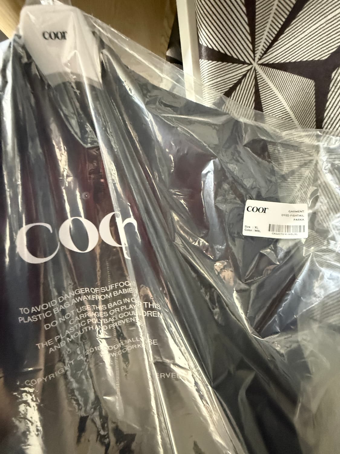 [XL] 26ss 쿠어 가먼트 다이드 피쉬테일 파카 (워시드블랙) 상품이미지2