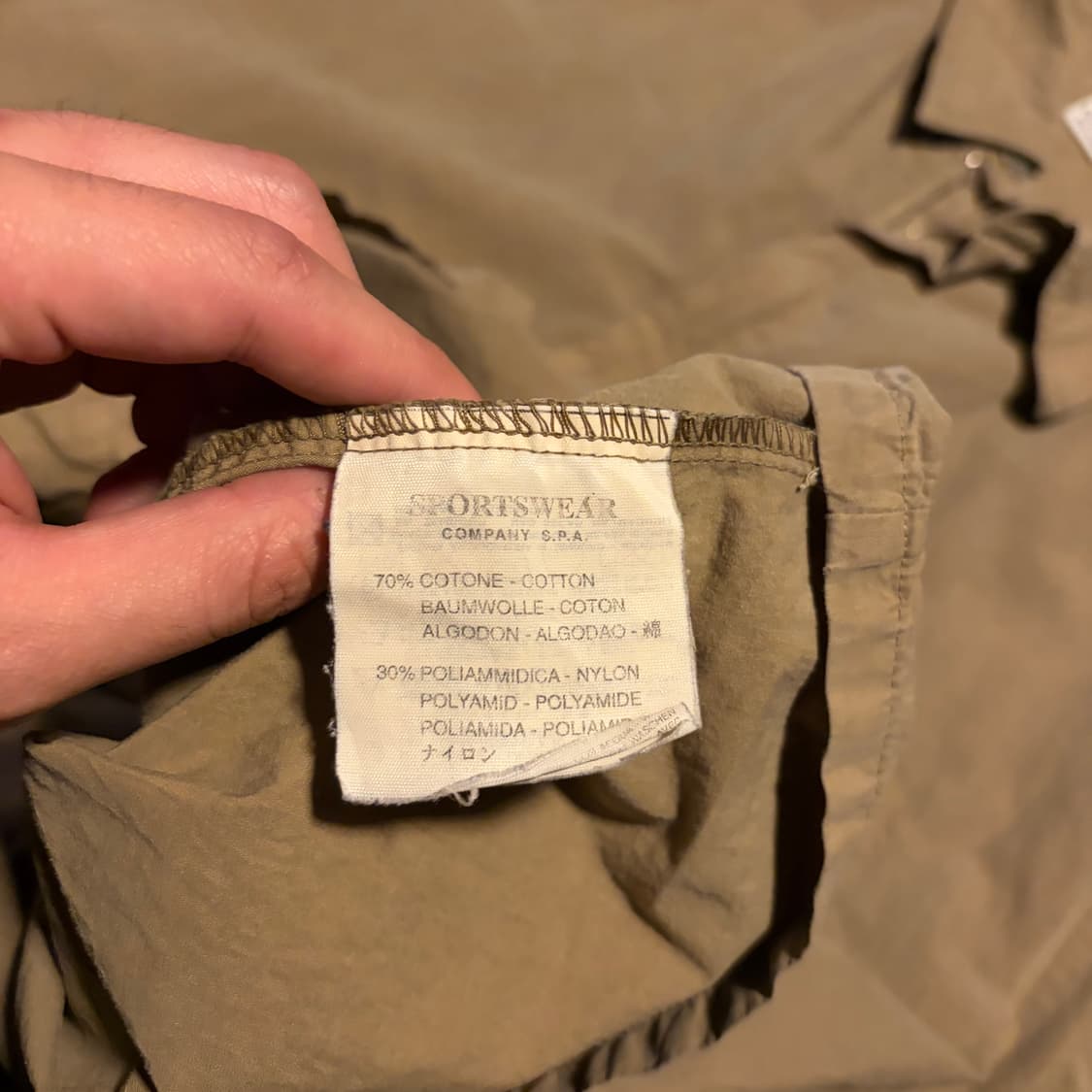 90S CP COMPANY 릴렉스 베이지 집업 하프 셔츠 상품이미지6