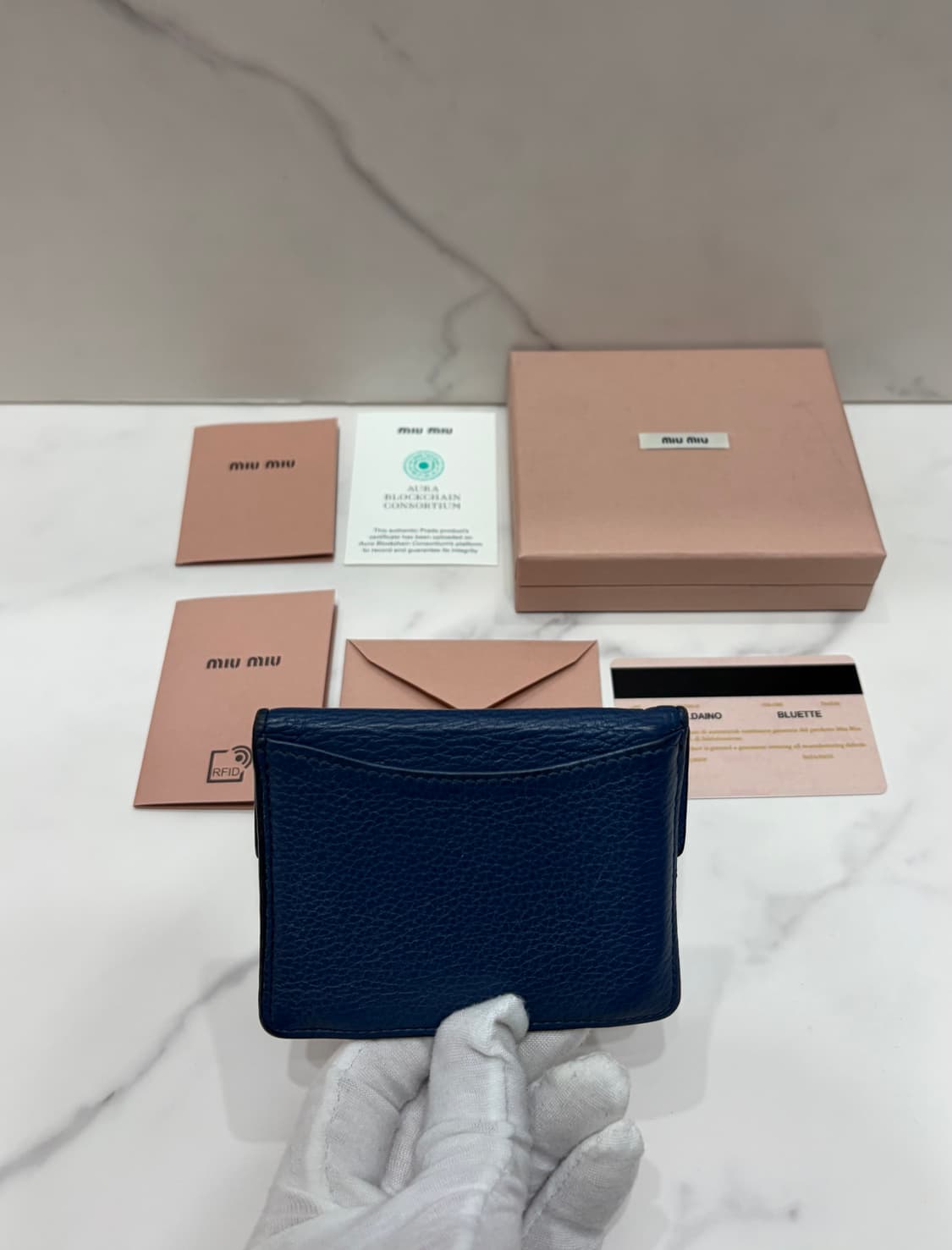 [정품] 미우미우 블루 카드지갑 상품이미지3