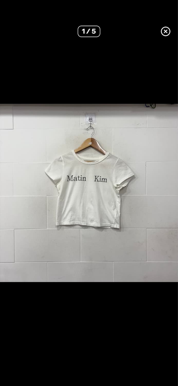 마뗑킴 크롭 반팔티 상품이미지1