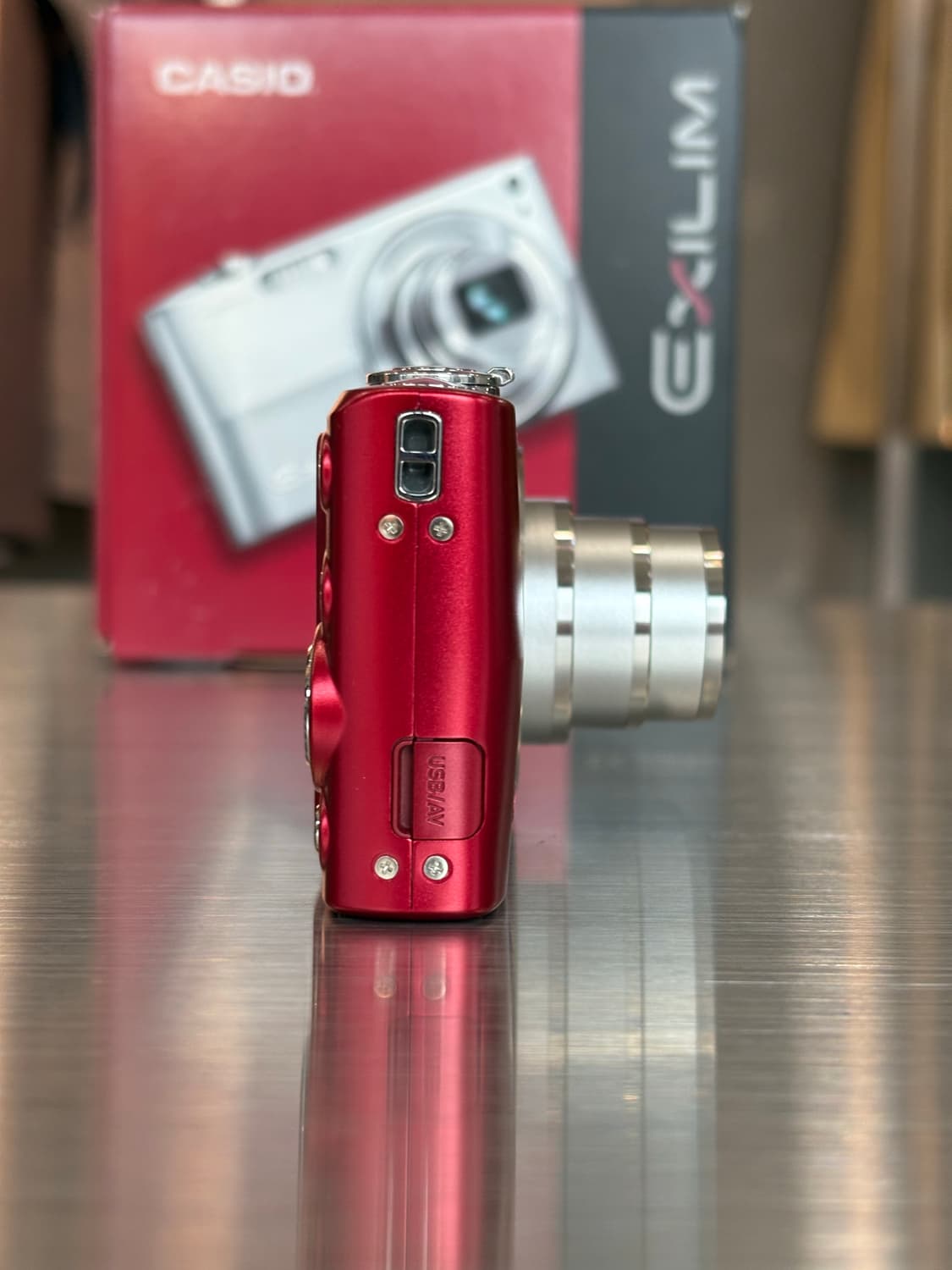풀박/민트급/날짜표시)카시오 엑슬림 ex-z200 레드 빈티지디카 상품이미지5
