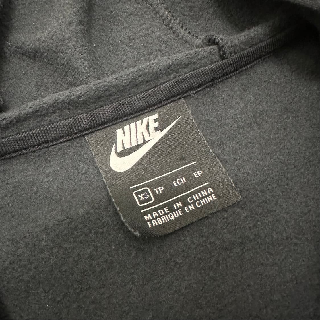 NIKE 나이키 기모 여성 금장 로고 후드집업 블랙 XS 상품이미지5