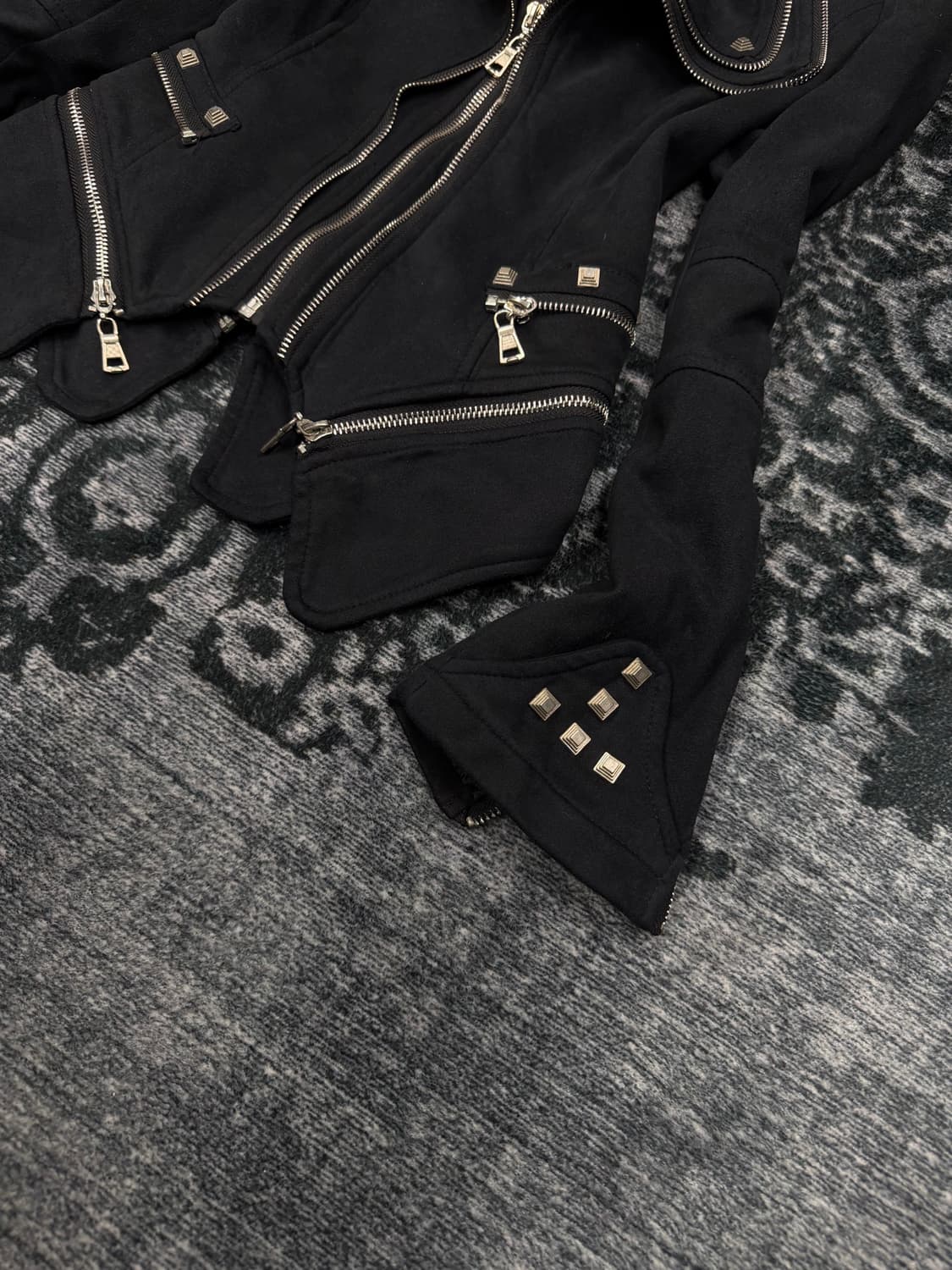 Shallang faux swede stud rider jacket 상품이미지6