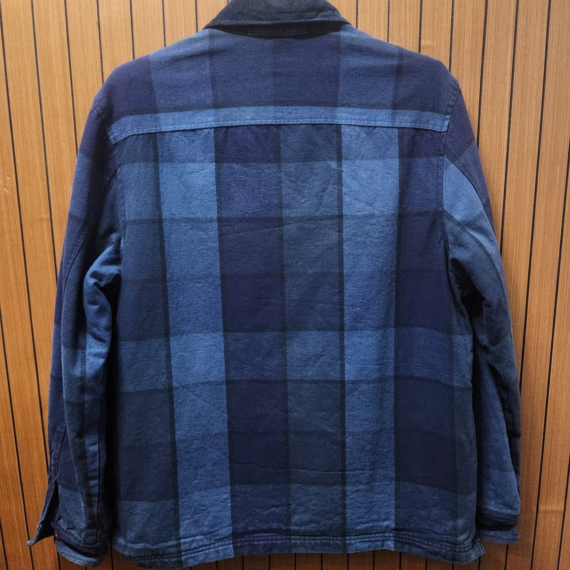 팀버랜드 블루 체크 누빔 도톰 자켓 XL 상품이미지3